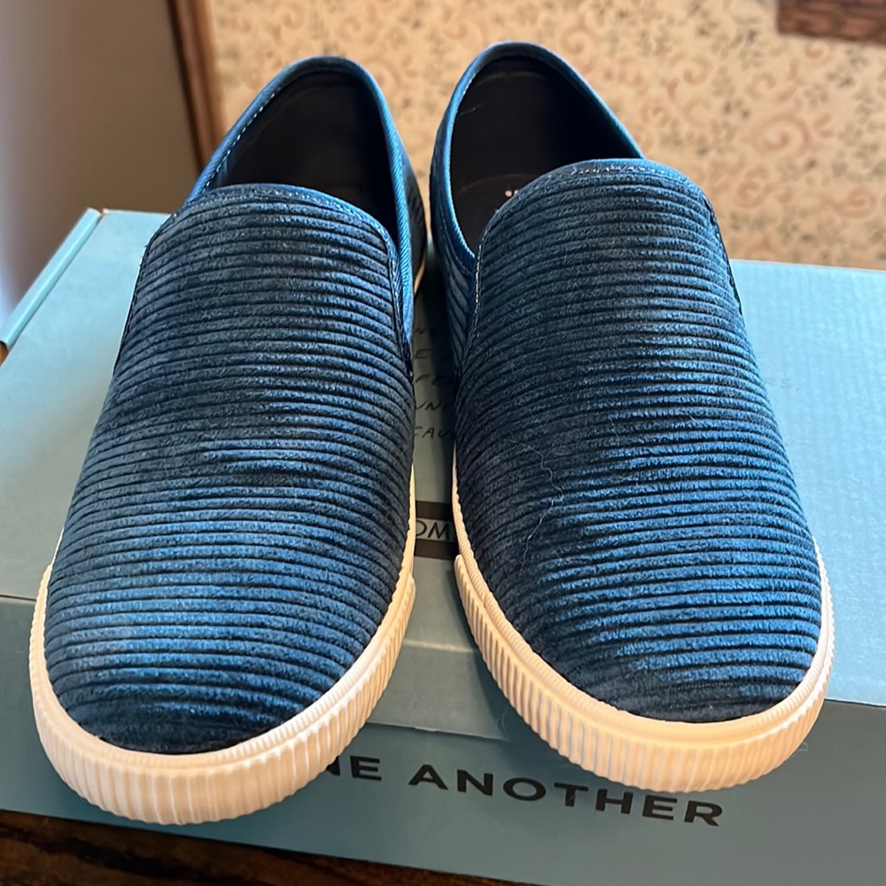 Blue Corduroy Slip-On Women's TOMS Sneakers